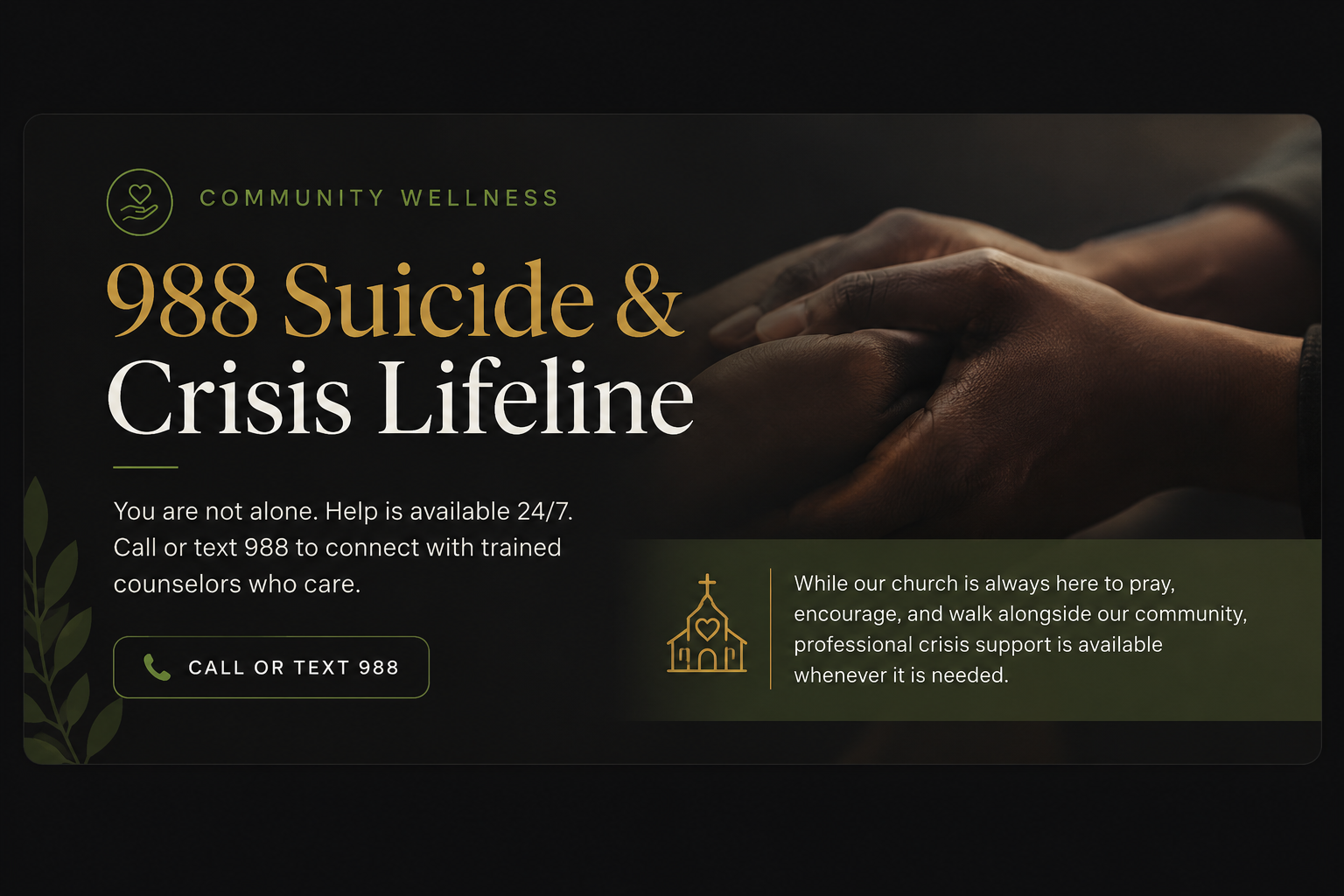988 Suicide & Crisis Lifeline